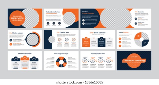 Minimal Business slide presentation Vector Template.
