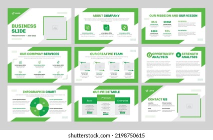 Minimal Business slide presentation Vector Template Design