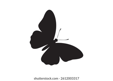 Minimal butterfly one line art  isolated vector silhouette design
