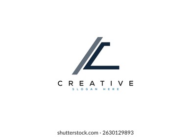 minimal c logo vector template