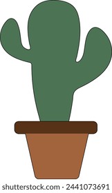 Minimal Cactus Vector with Green and Brown colors. Perfect for adding a touch of desert charm to your designs, these vectors are versatile and easy to incorporate into various projects.