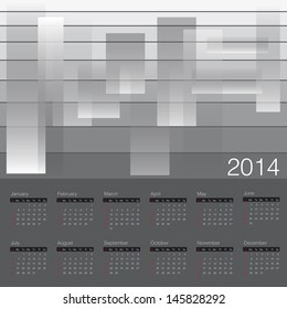 minimal calendar 2014 dark background