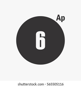 Minimal calendar flipping number date time day month April simple flat vector illustration application app logo icon