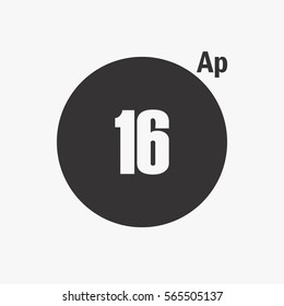 Minimal calendar flipping number date time day month April simple flat vector illustration application app logo icon