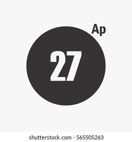 Minimal calendar flipping number date time day month April simple flat vector illustration application app logo icon