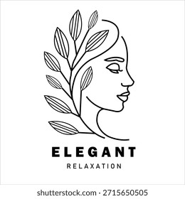 Logotipo de spa minimal e calmante simbolizando relaxamento, beleza e bem-estar. Perfeito para centros de massagem, estúdios de bem-estar, salões de beleza e marcas de spa de luxo.
