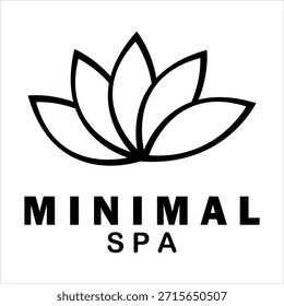 Logotipo de spa minimal e calmante simbolizando relaxamento, beleza e bem-estar. Perfeito para centros de massagem, estúdios de bem-estar, salões de beleza e marcas de spa de luxo.