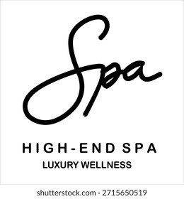 Logotipo de spa minimal e calmante simbolizando relaxamento, beleza e bem-estar. Perfeito para centros de massagem, estúdios de bem-estar, salões de beleza e marcas de spa de luxo.