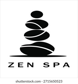 Logotipo de spa minimal e calmante simbolizando relaxamento, beleza e bem-estar. Perfeito para centros de massagem, estúdios de bem-estar, salões de beleza e marcas de spa de luxo.
