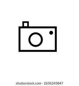 Minimal camera icon. Flat design photography symbol. Suitable for apps, websites, or photo-related content