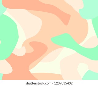 Minimal camouflage pattern in cute pastel pink, mint and baby blue colors for textile, interior design, poster, fashion print, web background, magazine cover, wrapping paper