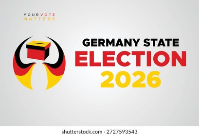 Diseño mínimo de la campaña para las elecciones estatales de Alemania de 2026, centrado en la claridad y la comunicación de los votantes