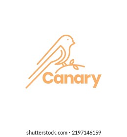 minimal canary bird logo design