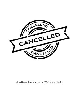 Minimal cancelled icon design element for rejected or closed documents