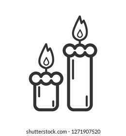 Minimal candle icon.