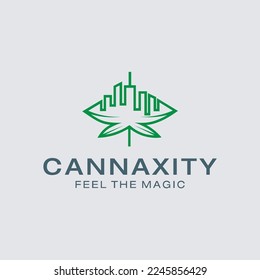Minimal Cannabis City Logo Template