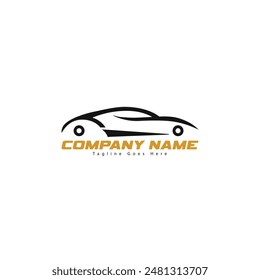 Diseño minimalista del Vector del logotipo del coche 