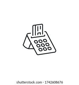 Minimal Card Reader Icon - Vector Symbol
