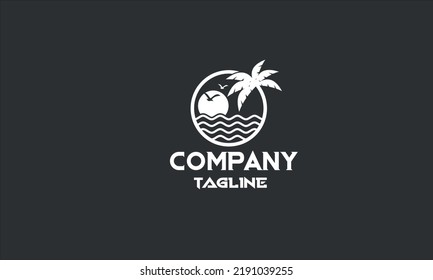 Minimal Carribean Tour Logo Template