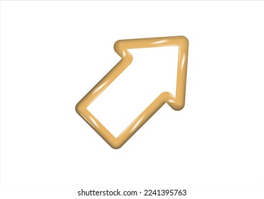 Minimal cartoon arrow pointer style, mouse cursor. 3D vector icons.