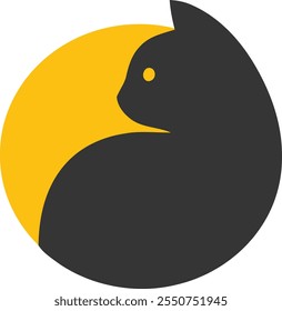 Minimal cat logo vector icon symbol 