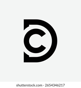 Design de logotipo de monograma de CD ou DC mínimo, perfeito para a identidade da marca financeira, corporativa ou moderna.