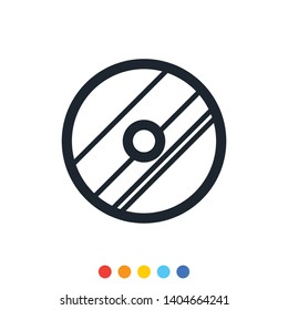 Minimal CD or DVD icon.