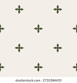 Modelo inconsútil decorativo nómada asiático central mínimo con los ornamentos cruzados escasos para el diseño textil y superficial