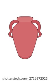 Formas de cerámica mínimas del florero aisladas en el fondo blanco
