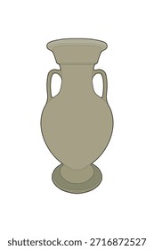 Formas de cerámica mínimas del florero aisladas en el fondo blanco
