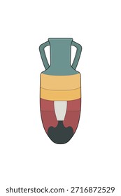 Formas de cerámica mínimas del florero aisladas en el fondo blanco
