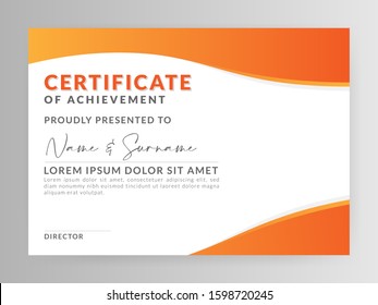 Certificate Appreciation Template Certificate Achievement Awards Stock ...