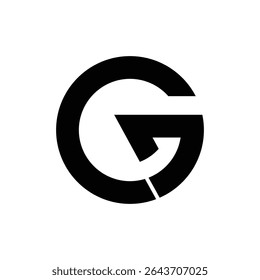 Minimal Cg or Gc initial typography logo with clean design. Perfect for branding, identity, or business use. Simple, professional, and modern vector monogram concept.