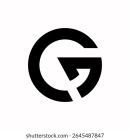 Minimal Cg or Gc initial typography logo with clean design. Perfect for branding, identity, or business use. Simple, professional, and modern vector monogram concept.