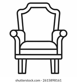 Minimal Chair Vector Clipart – Isolated Furniture Element
