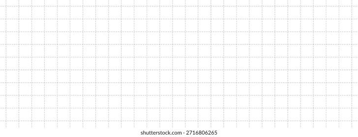 Página mínima de papel gráfico quadriculado. Diário de marcadores ou bloco de notas. Fundo de vetor contínuo e grade simples.