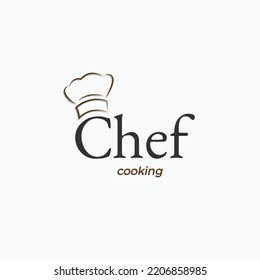 minimales Logo-Design des Chefkochs