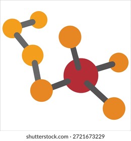 Minimal chemistry molecule and biochemistry vector icon