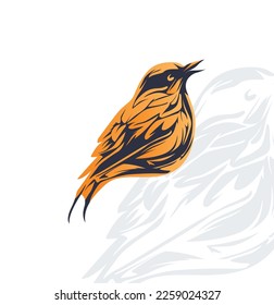 minimal chicken eagle bird logo design  vectorel graphic