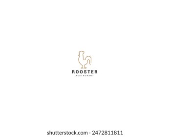 minimal chiken logo. rooster logo 