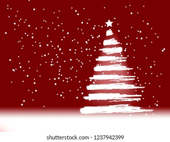 Minimal Christmas background. Christmas snow wallpaper.