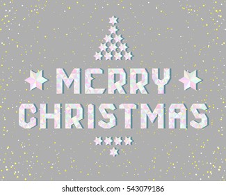 Minimal christmas card. vector.