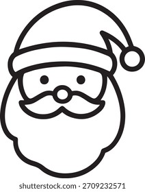 Minimal Christmas Line Art Bundle – Cute Holiday Icons, Outline Winter Elements, Vector Pack