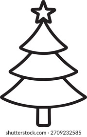 Paquete de arte de línea de Navidades mínimas: lindos iconos de Festiva, Elementos de invierno de contorno, paquete de Vector