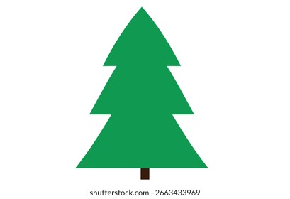 Diseño de tarjeta de felicitación de Vector de árbol de Navidad mínimo