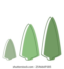 Minimal Christmas Trees in Three Sizes