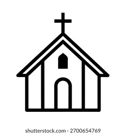 Icono de iglesia mínimo Vector simple