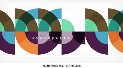Minimaler Kreis abstraktes Hintergrunddesign, mehrfarbige Vorlage für Geschäfts- oder Technologiepräsentation oder Web-Broschürenlayout, Bildschirmhintergrund. Vektorgrafik