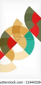 Minimaler Kreis abstraktes Hintergrunddesign, mehrfarbige Vorlage für Geschäfts- oder Technologiepräsentation oder Web-Broschürenlayout, Bildschirmhintergrund. Vektorgrafik