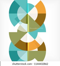 Minimaler Kreis abstraktes Hintergrunddesign, mehrfarbige Vorlage für Geschäfts- oder Technologiepräsentation oder Web-Broschürenlayout, Bildschirmhintergrund. Vektorgrafik